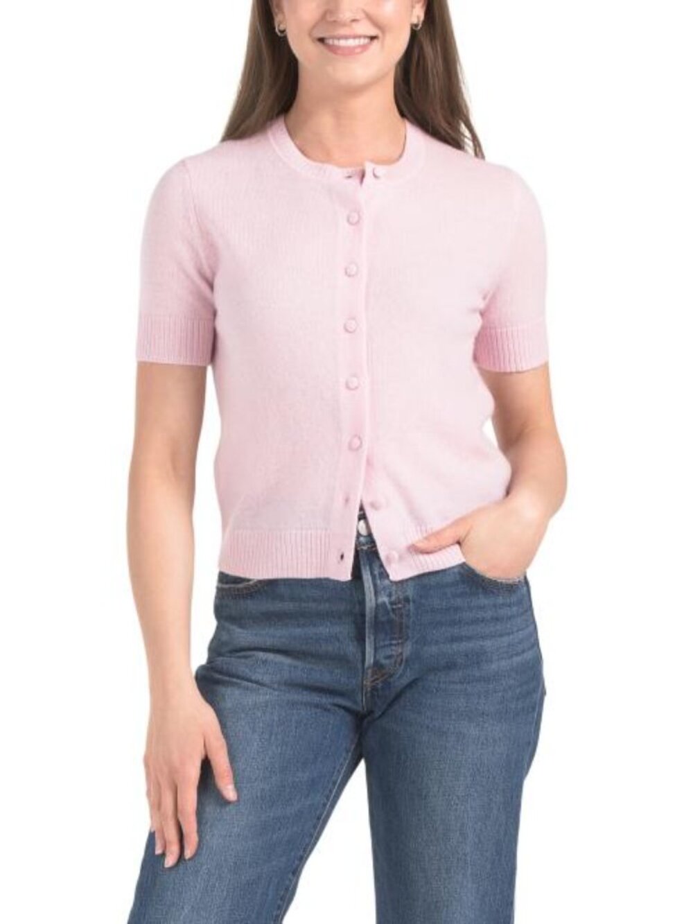 WILT Cashmere Cardigan With Covered Buttons